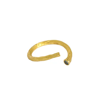 Minimalist Design Hand Decoration Wrong Edge Cross Micro Inset Zircon Texture Ring custom