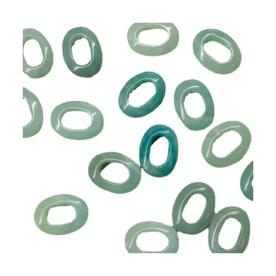 HY Natural Semi-precious Stone Ring Smoothy Mixed Color trinket bracelet run ring bare