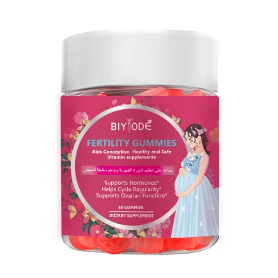 Custom OEM ODM Fertility Gummies Herbal Supplement Private Label Women Health Support Vitamin C B6 B12 Inositol Immune Support