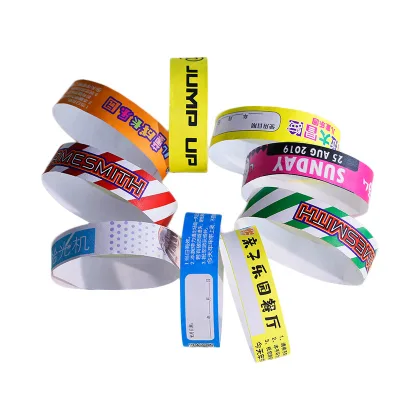 Customized One Time Use Disposable Bracelet Identification Wrist Band Wristbands Waterproof Wristband for Party