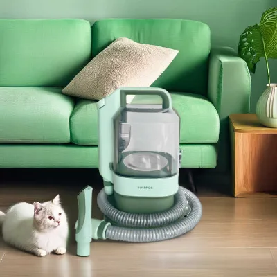 Customized Color Eco-Friendly Multifunctional Pet Grooming Kit for Dogs Cats Deshedding Brush Suction Vacuum Cleaner