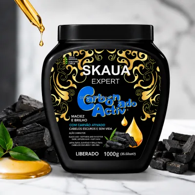 Wholesale Activated Carbon Hair Treatment Cream 1000g for Dull Hair Deep Cleansing Soft Soft Shiny Finish