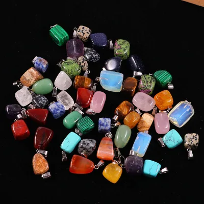 Factory Wholesale Cute Style Multicolor Natural Stone Jewelry Charms