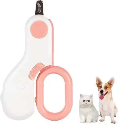 Professional Mini LED Light Pet Nail Clippers Set Luxury ABS Easy to Use Small Animals Nail Clipping Tool