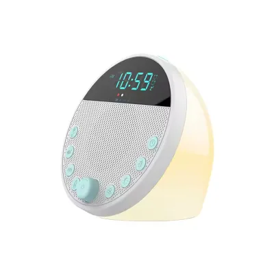 Recording Alarm Clock Has a Speaker With a White Noise Machine and 18 Natural Music Support for Custom Sleep Lights