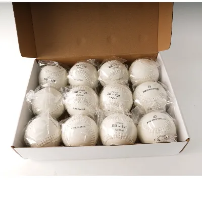 SB-120I 12-Inch White Softball Hot-Selling PVC Cork Ball with Customizable Logo Soft Core Training Equipment