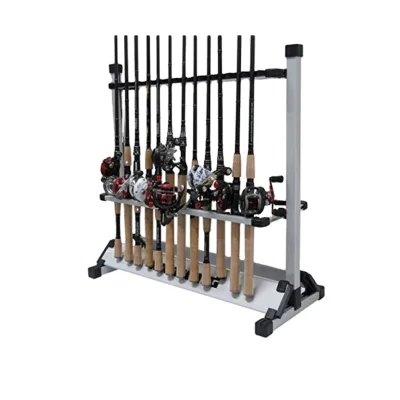 Aluminum Frame Easy Assembly Rack Fishing Rod Holder Rack for Fishing Rods