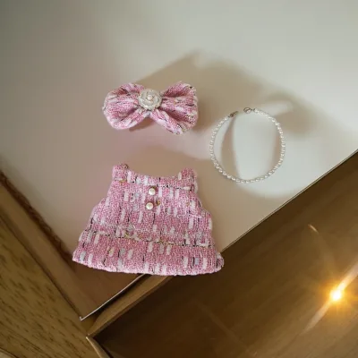 NEW17CM First and Second Generation Blind Box Doll Pendant Clothes Small Fragrant Style Shoulder Strap Skirt Set