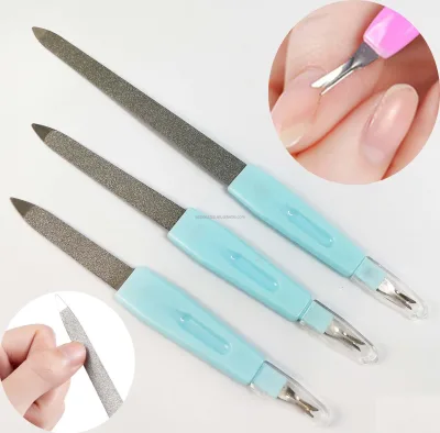 Double Sided Cuticle Trimmer Fork With Cuticle Pusher