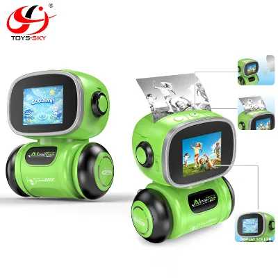 CQZNRC 2026 New Arrival STEM Educational Plastic Multifunctional Intelligent AI Printing Robot for Kids Ages 5-13 (Voice Control