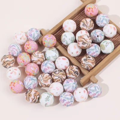 DIY Nipple Chain Jewelry Accessories Wholesale 15mm Round Silicone Beads for Pen Making