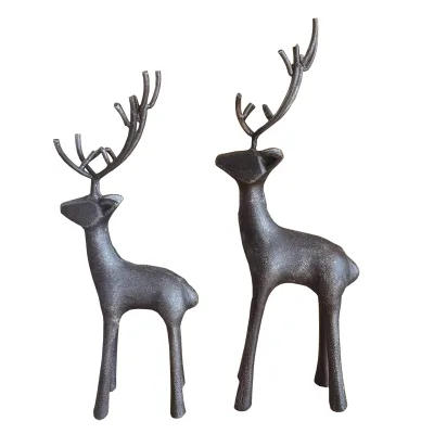 Reindeer Figurine Statues for Home Decoration