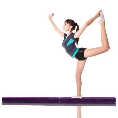 Custom Logo Gymnastics Equipment Balance Beam Best Seller High Quality Portable Gymnastic Folding Balance Beam
