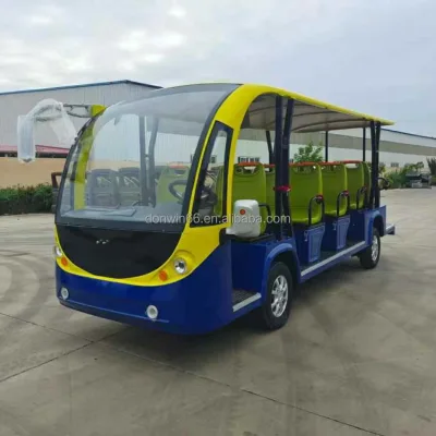 Street Legal Golf Cart New Energy 14 Seats Electric Sightseeing Car With Air Conditioner