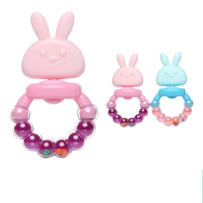 Cute Rabbit Shape Baby Rattle Teether for Babies 0 to 24 Months