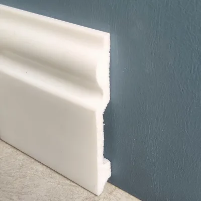 White Gloss 5inch 120mm Regency Ogee Skirting Board Victorian Torus Design Architrave Trim PS Baseboard Living Room Waterproof