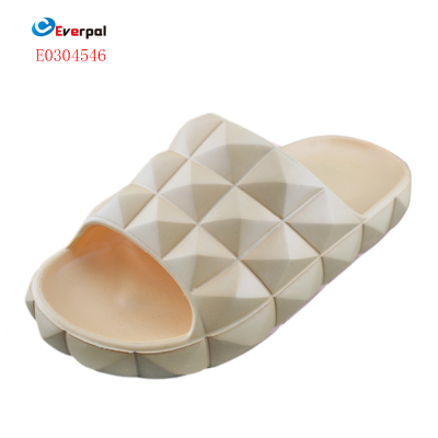 Diamond Pattern Thick Sole Slide Slippers for Men Women Summer Slip on Slides