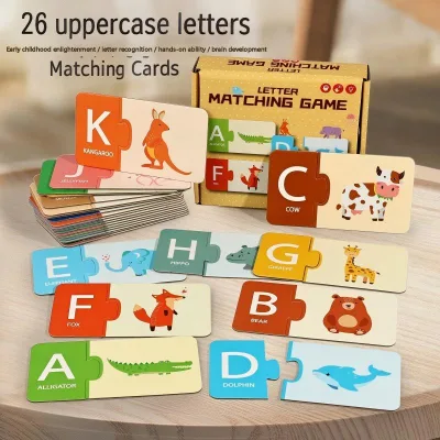 Children's Educational Cognitive Learning Alphabet Matching Cards, Number Matching Game, Early Education Toys for Babies