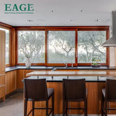 Modern Popular Guangzhou Sliding Windows Aluminum Alloy Frame Stainless Steel Screen for Villas Horizontal Aluminum Window Glass