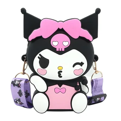 Kuromi Melody Lotsos Stitch Cinnamoroll Cloud Lamb Hellokitty Silicone Coin Purse, Children's Bag, Storage Bag