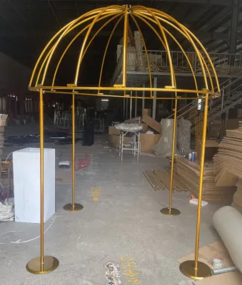 Birthday Party Wedding Theme Event Gazebo Decoration Flower Balloon Metal Electroplated Arch