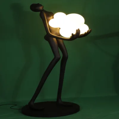 Abstract Figure Portrait Floor Lamp Statue Sculpture Lighting Nordic Lobby Art Decoration Art Gallery Statue Lamps