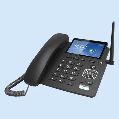 4G LTE/GSM Cordless Phone with Hands-Free Hotspot for Bluetooth 4.3 IPS Screen SIP Video & WiFi Camera 4.3" Handset