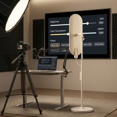 1 Sample OK K33 Dimmable LED Floor Beauty Light Ra95+ Professional Fill Light for Skin Reflecting Close-up Studio Broadcasts