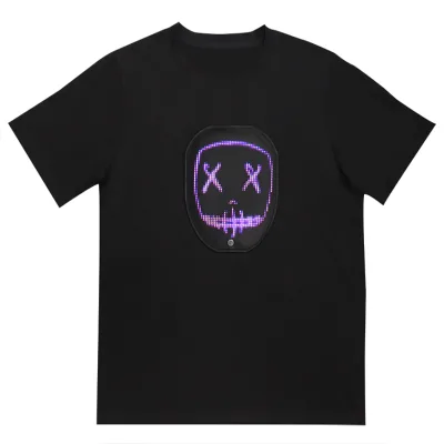 Led T-shirt with Freely Programmable Texts, Graphics & Animations Control by Smartphone