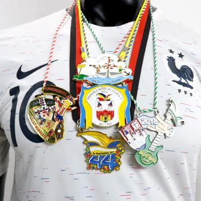 New Custom Gold Silver Plated Soft Enamel Zinc Alloy Ice Hockey & Field Hockey Sports Championship Award Medals with Ribbon