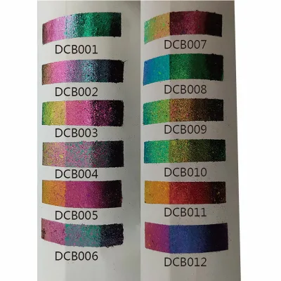 Cosmetic Grade Eyeshadow Multicolor Chameleon Flake Magic Chrome Pigment for Nail Art Optically Color Shift Loose Pigment