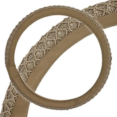 Steering wheel cover PVC beige anti-slip Steering Wheel Cover