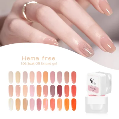 Jelly Extension UV Gel Polish White Pink Camouflage Hard Gel Nail Bulk Supplies Builder Gel Nail Extension