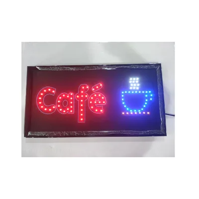 Super Bright Hotel Sign Electric Advertising Display with 2700K Soft Warm White Light 25x48cm for Store Windows