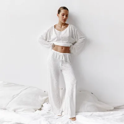 New Fashion 100% Cotton Striped Shirt Suit Summer Long Sleeve Shorts Loose Women's Casual Two-piece Set