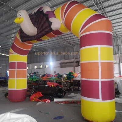 Several Days Decorated Inflatable Turkey Arch, Animal Mascot Inflatable Arch Customized for Display