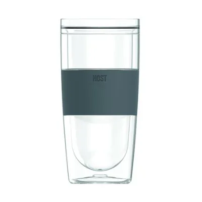 Eco-friendly Borosilicate Glass Modern Double Wall Insulated Cup with Gel Leak Proof BPA Free for Party & Restaurant Use