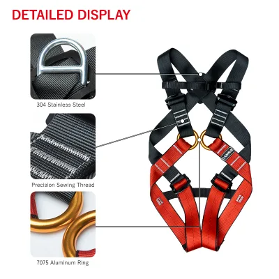 Camnal Child Safety Belt Quick Connect Buckle 200kg Capacity Aluminum Alloy Stainless Steel 4 D-Rings for Amusement Rides