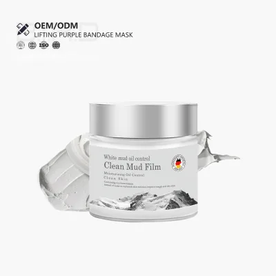 OEM Customized Private Label Skin Care Facial Mask Hyaluronic Acid Lifting Tightening Mud Film Whitening Light Lines Shrink