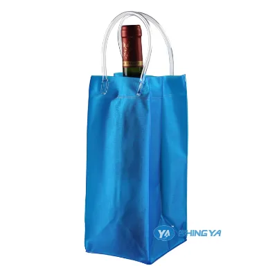 Single Portable Pvc Wine Ice Cooler Bag for Promotion Single Collapsible Wine Cooler Bag
