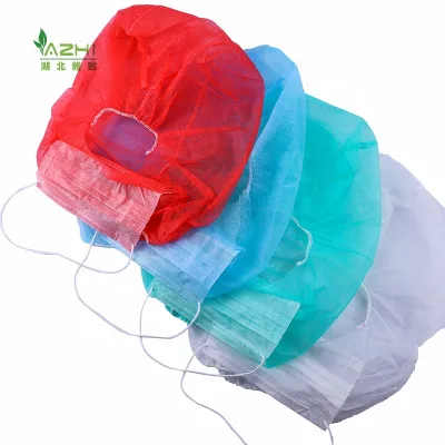 Colorful PP 20gms Astro Caps Disposable Non Woven Hood With 2-ply Face Mask Anti-dust