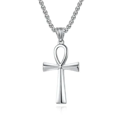 Stainless Steel Cross Necklace Unique and Niche Titanium Steel Cross Pendant