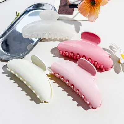 Large 10.5cm Arch Semicircle pink Hot Sale Wholesale Bulk Hair Clips Hair Claw Shark Clip for Women