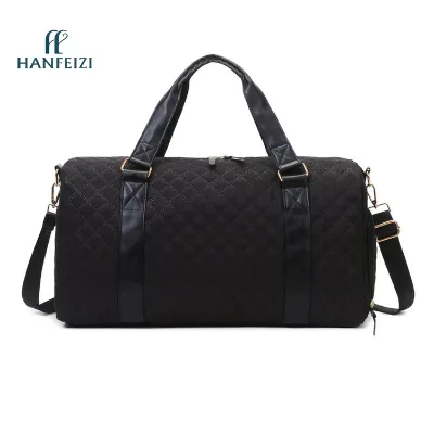 HANFEIZI Short Trip Travel Bag Dry and Wet Separation Independent Shoe Compartment