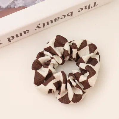 High Quality Custom Fabric Hair Scrunchies Korean Style Woman's Fashion Hair Accessories Wholesale Sale