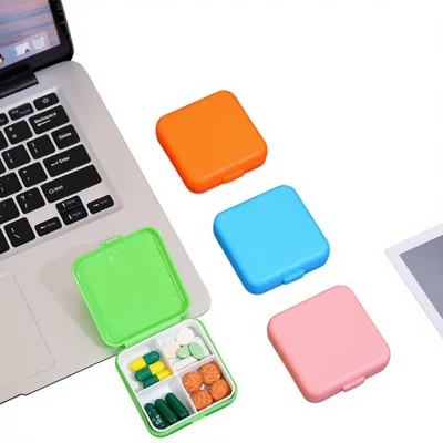Medicine Box with 4 Sub-Medicine Boxes Travel Carry-On Mini Tablets Customizable Printed Logo