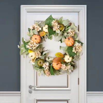 Elegant Artificial Flower Wreath for Living Room Decor Festive Ornament for Christmas Thanksgiving Halloween and Mother's Day