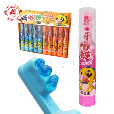 Cartoon Toothbrush Shape Gel Liquid Candy Jam Toothbrush Candy Toy