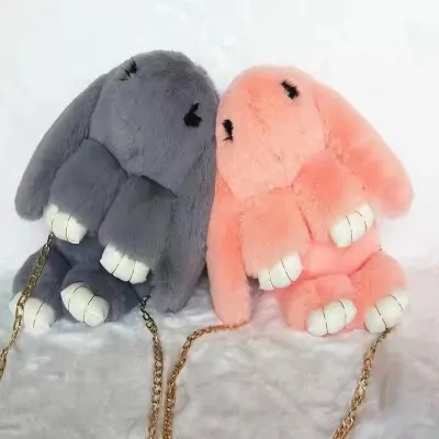 Cute Plush Rabbit Backpack Shoulder Crossbody Bag Japanese Bunny 13 Colors Stuffed Rabbit Toy Children