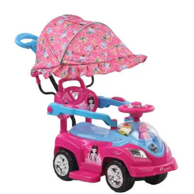 Fashion  Easy Take Kids Twist Car With Music Push bar Swing Car  Toy Stroller  Children to Swing Car